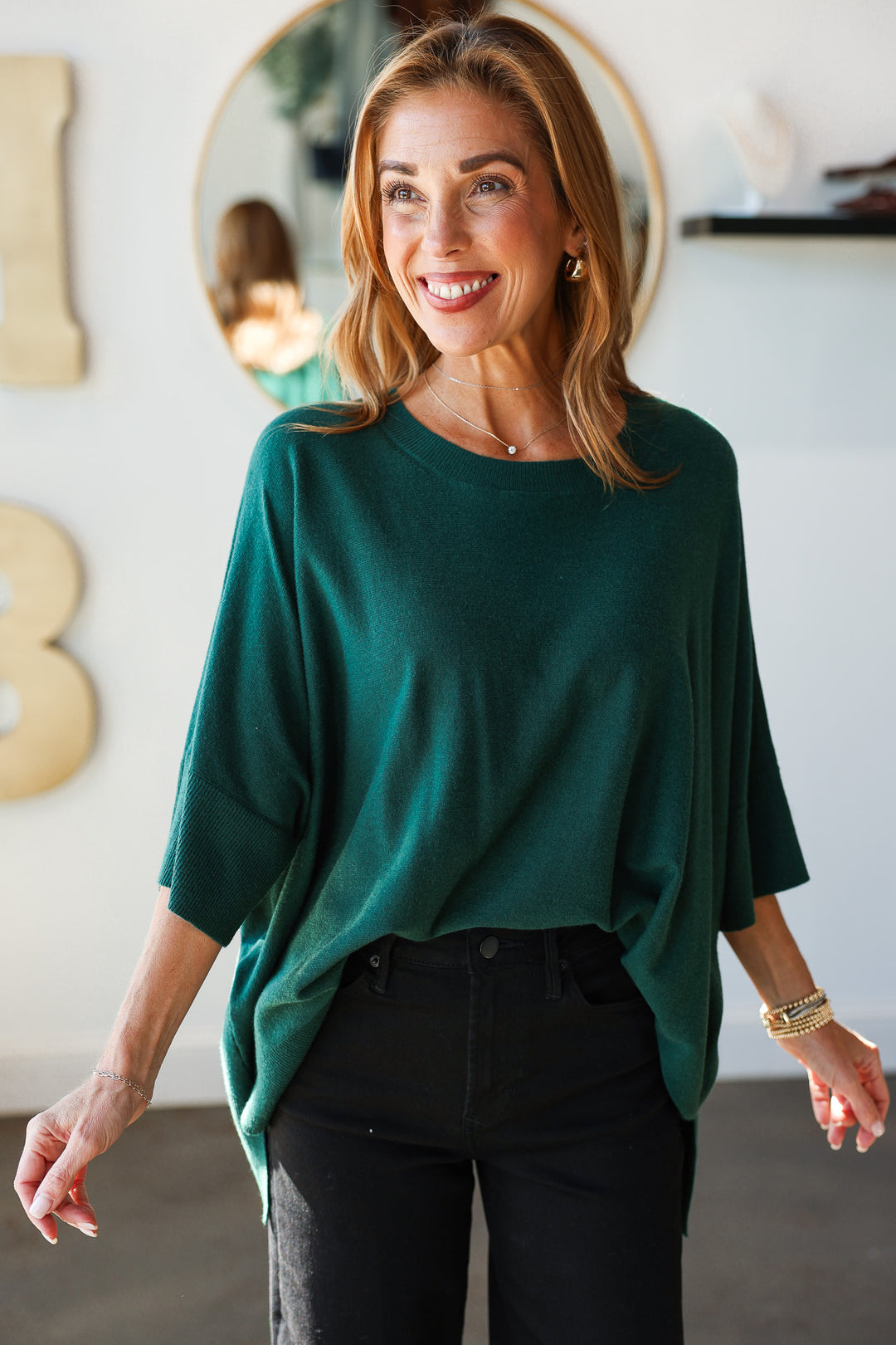 Oversized Sweater - Pine Green
