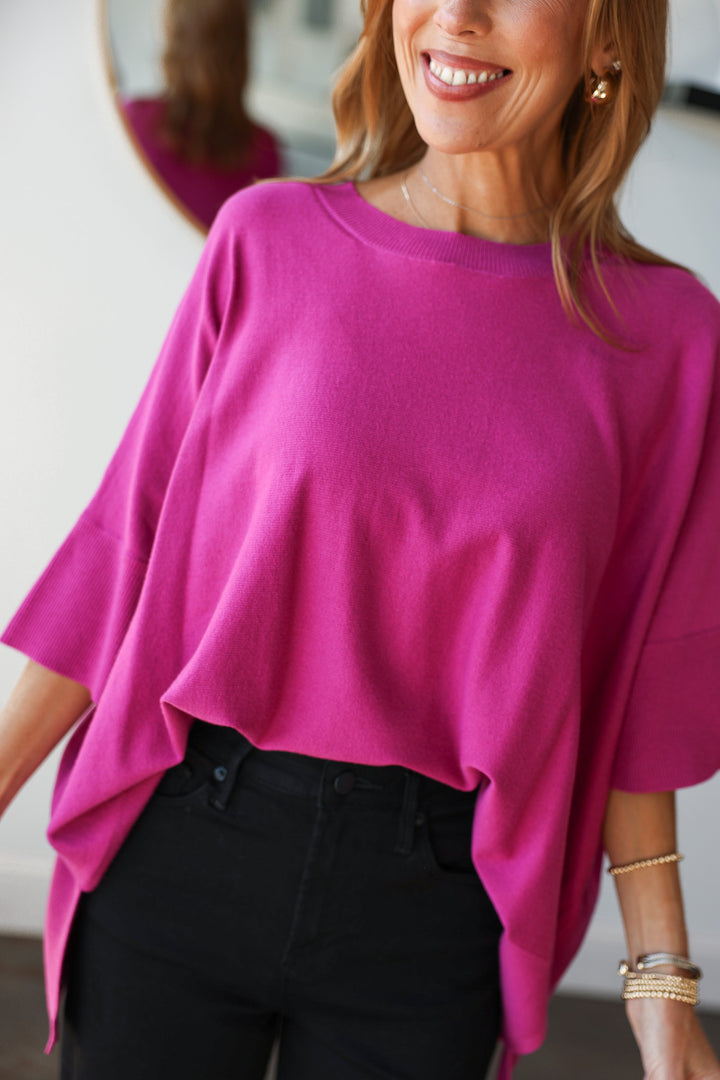 Oversized Sweater - Magenta