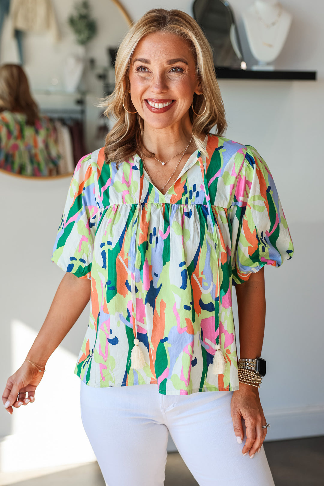 Multicolor Print Top