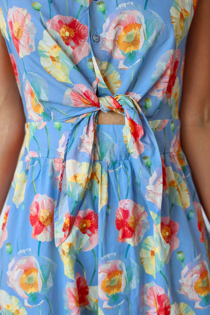 Tie Front Floral Maxi Dress