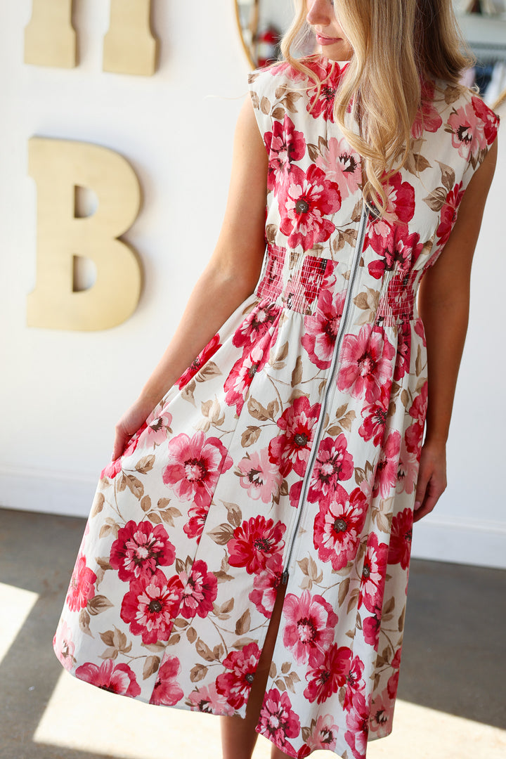 Floral Smocked Waist Dress