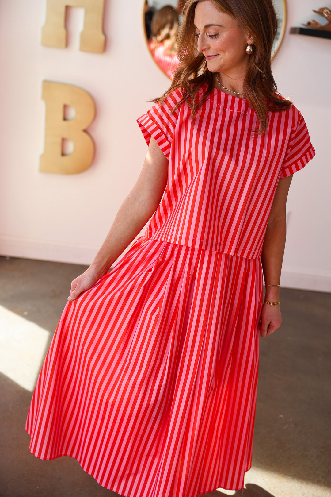Striped Top - Pink Orange