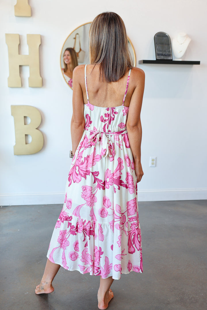 Floral Flowy Dress - Pink