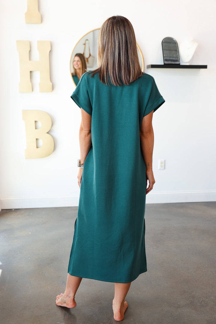 V Neck Maxi Dress - Forest *RESTOCKING in August!*