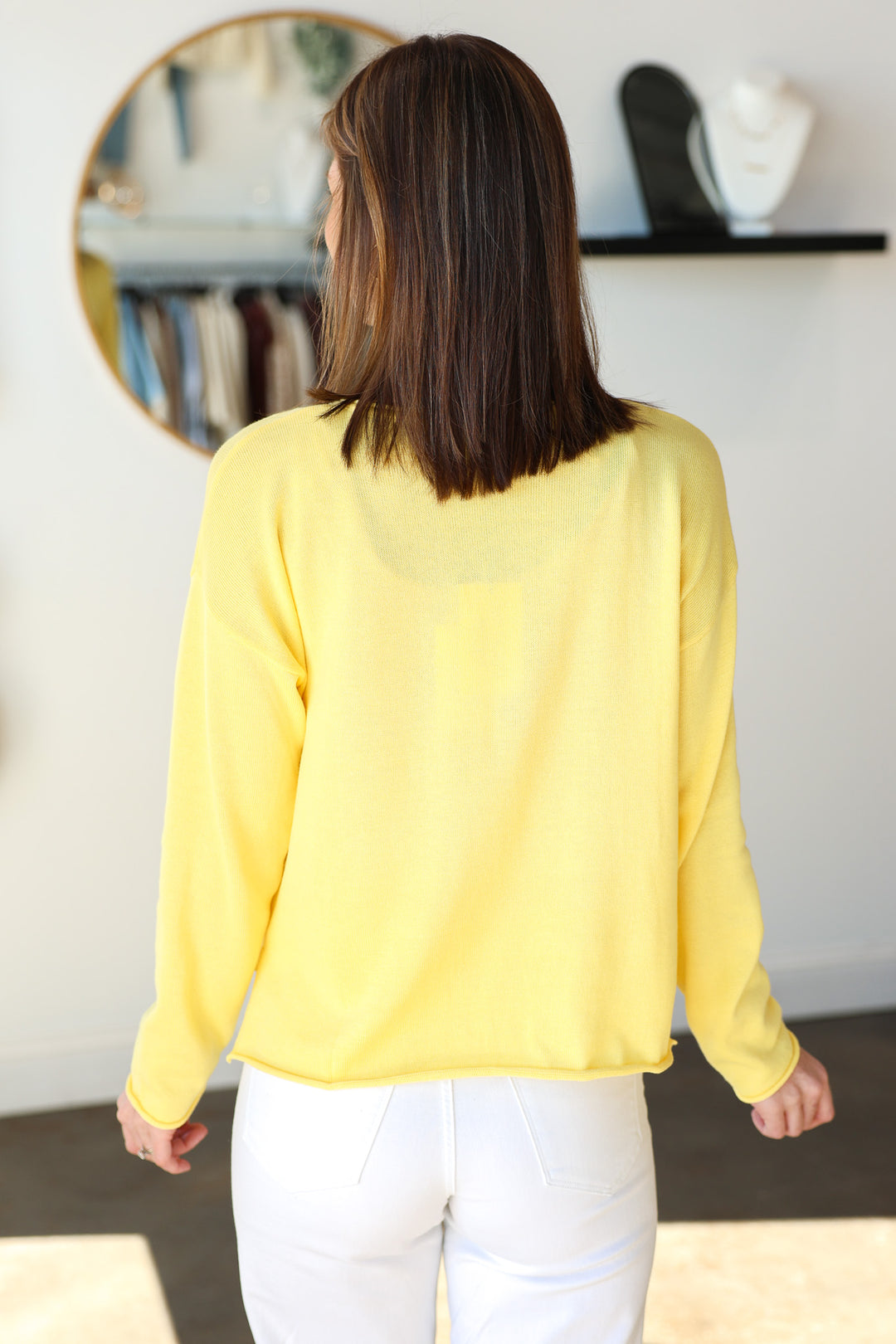 Lightweight Knit Top - Lemon