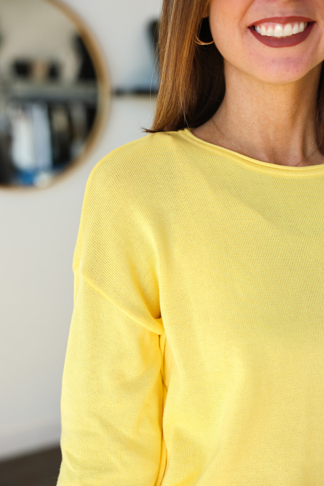 Lightweight Knit Top - Lemon