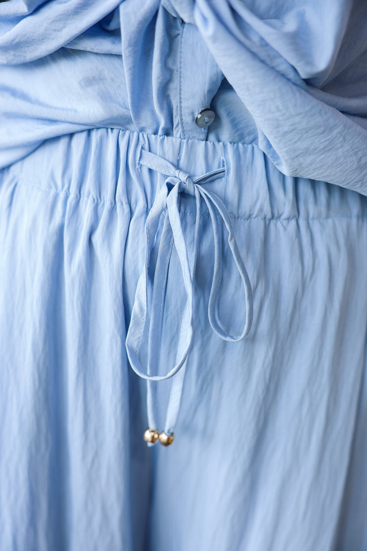 Elastic Waist Pants - Light Blue