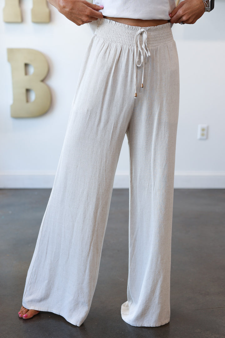 Wide Leg Linen Pants