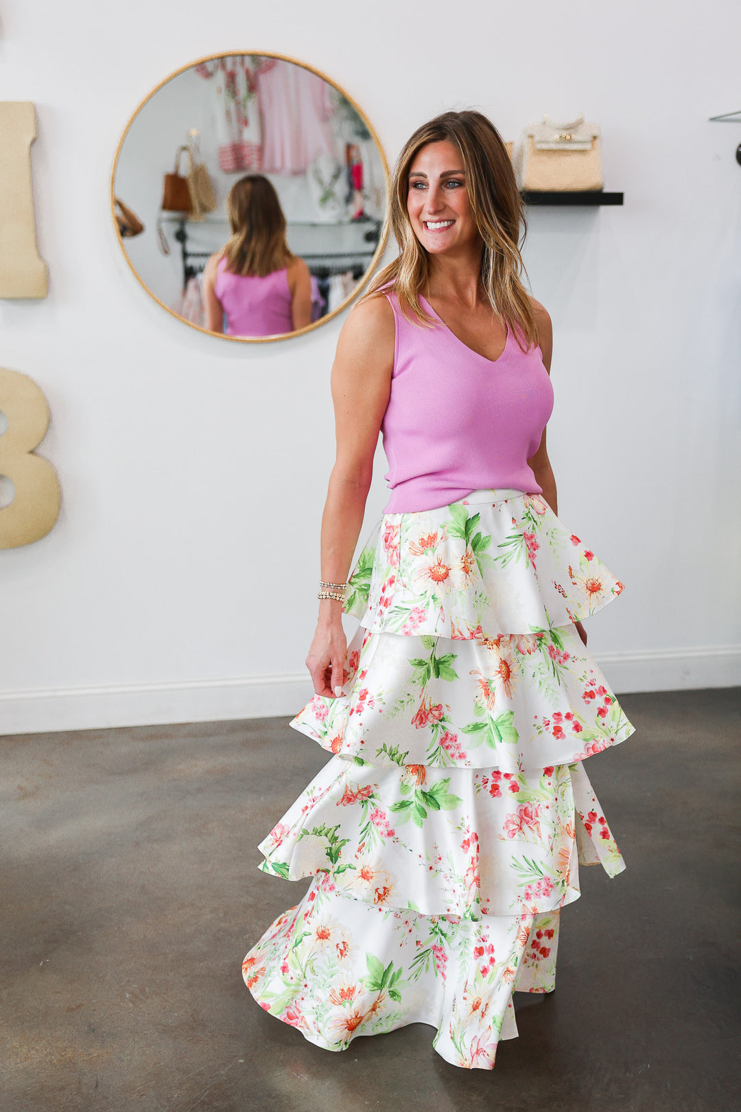 Floral Tiered Skirt