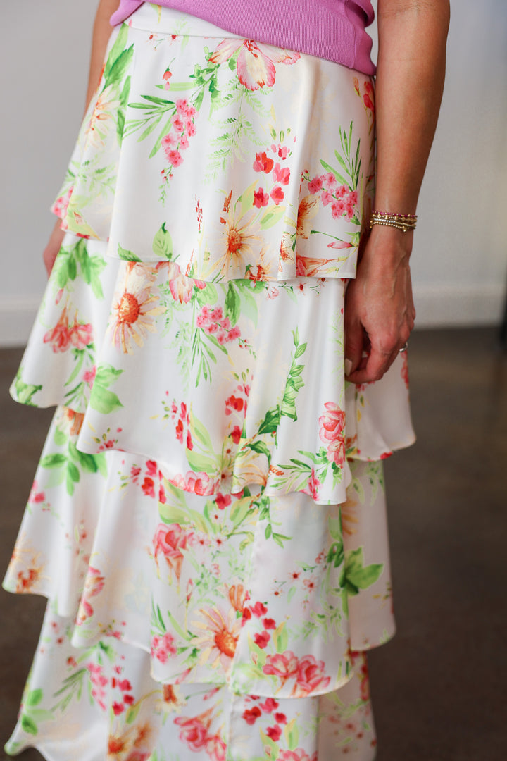 Floral Tiered Skirt