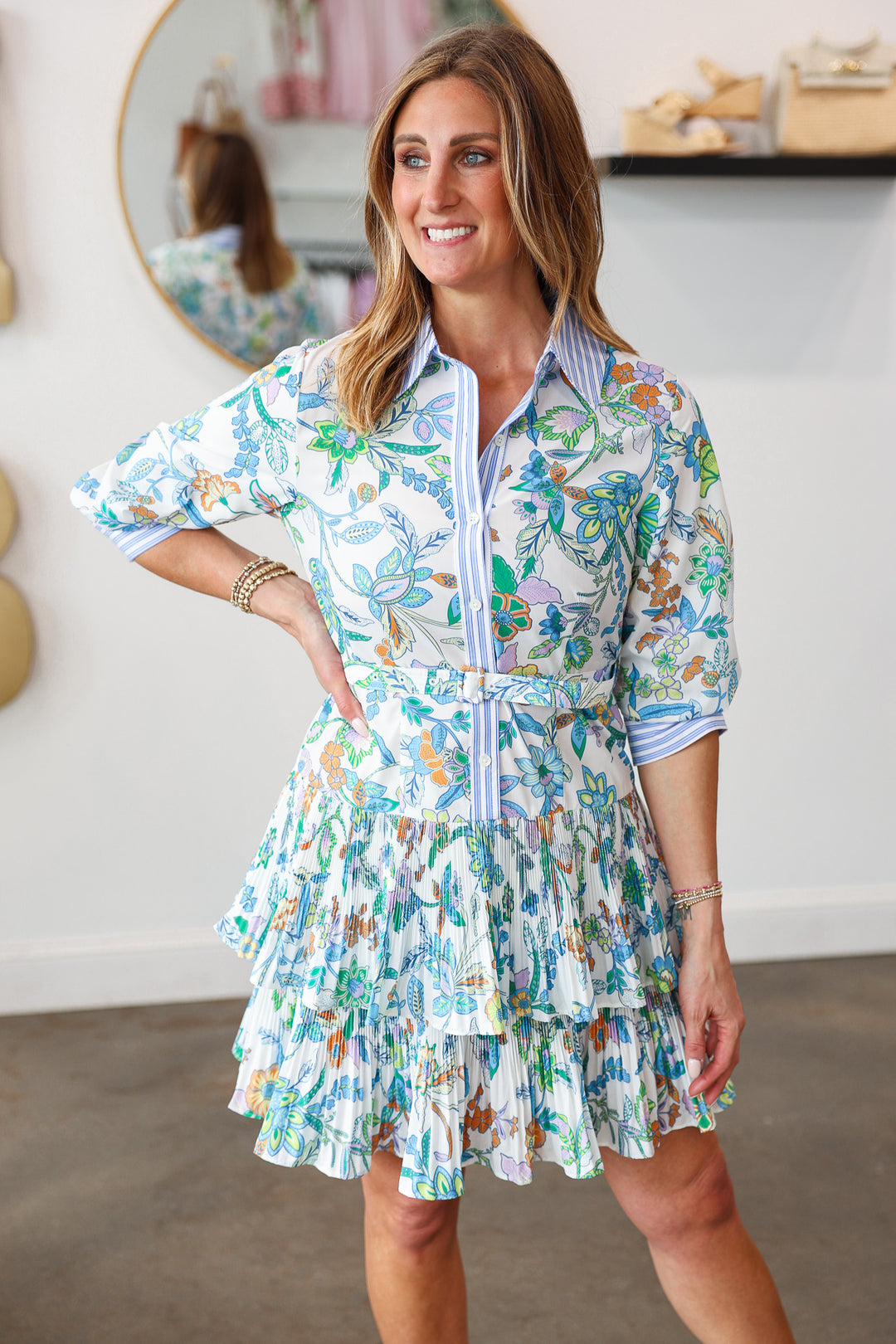 Printed Tiered Skirt Dress