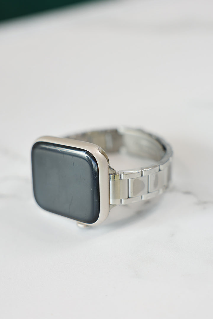 Slim Glazé Apple Watch Strap - Silver