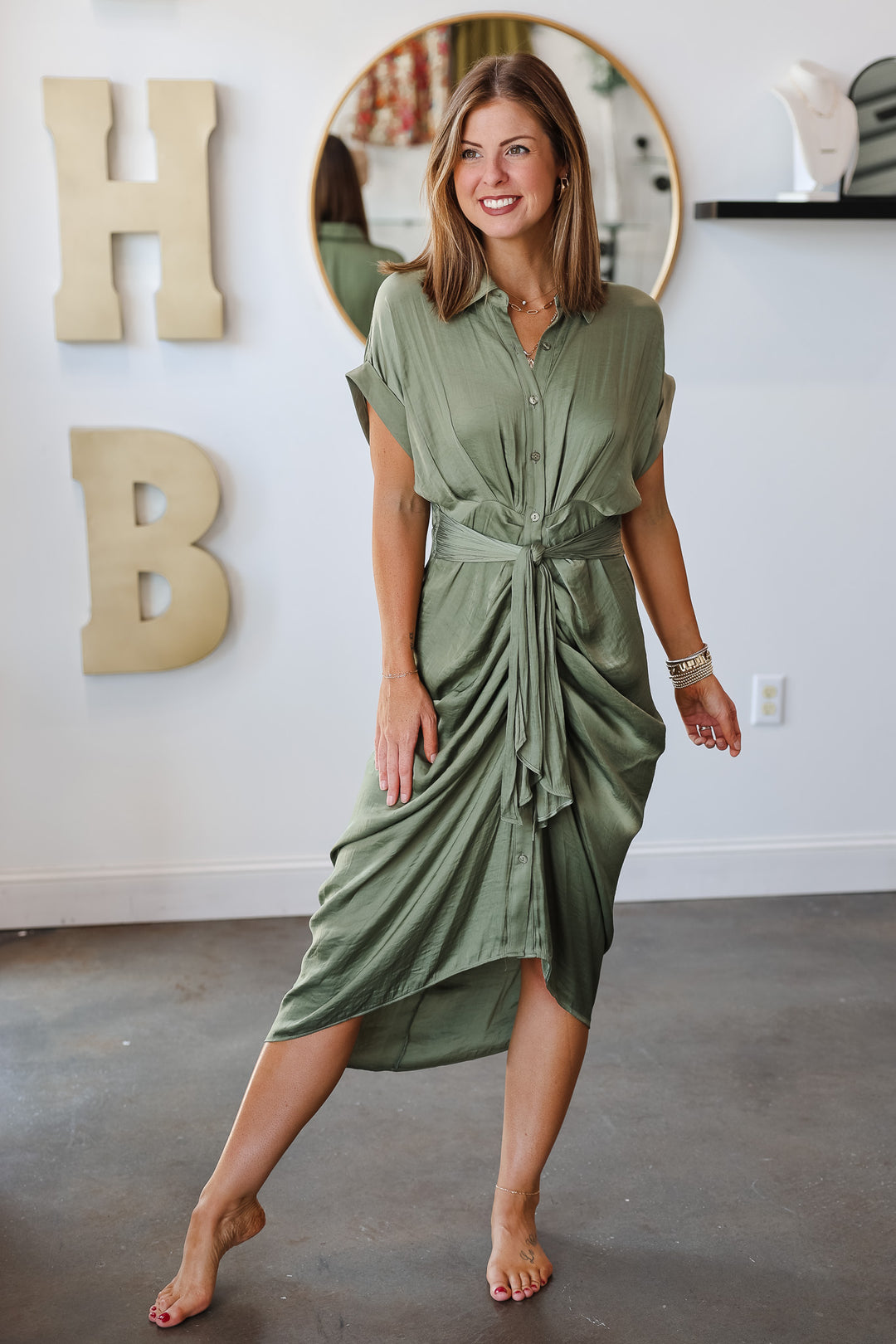 Steve Madden Tori Dress - Dusty Olive