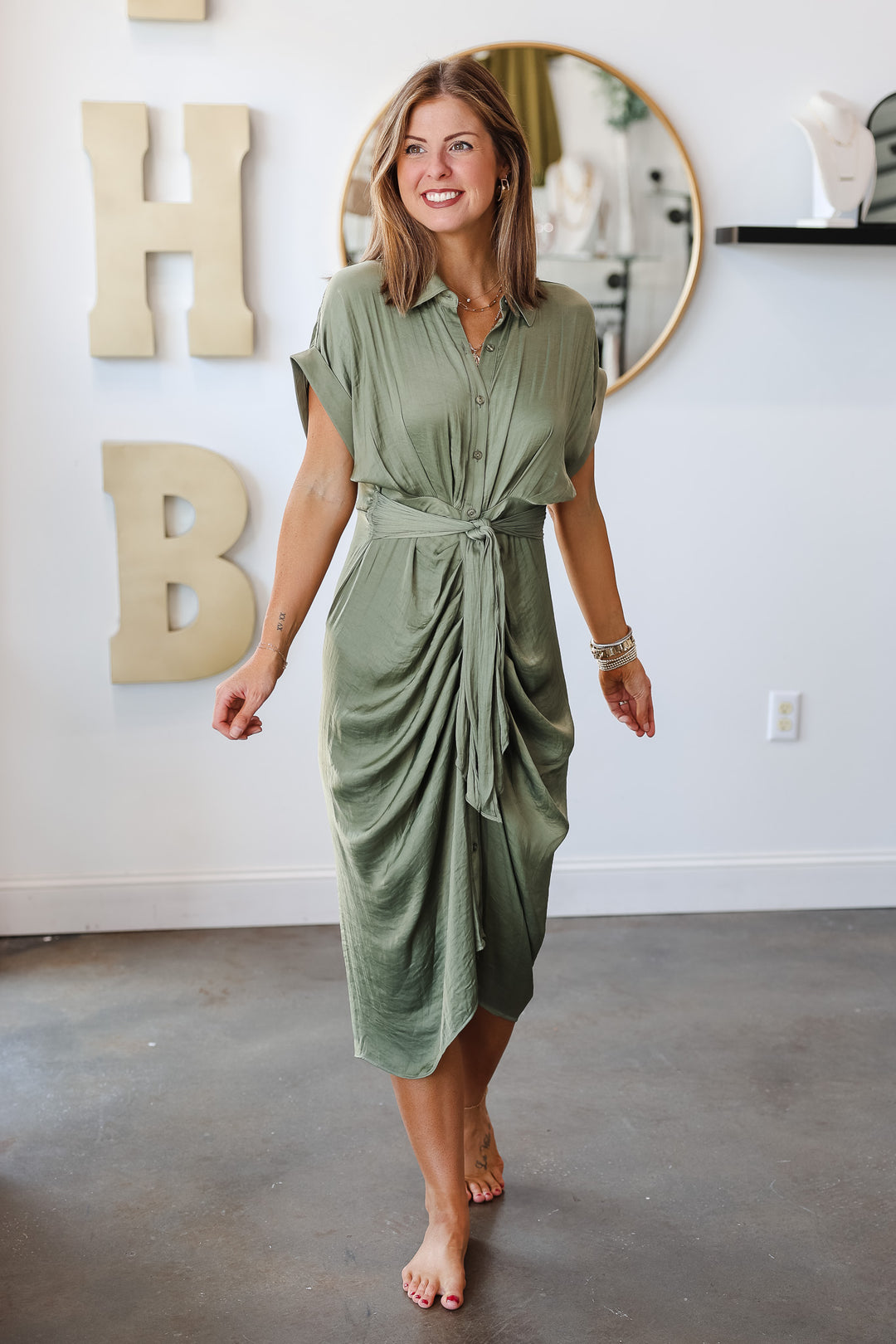 Steve Madden Tori Dress - Dusty Olive