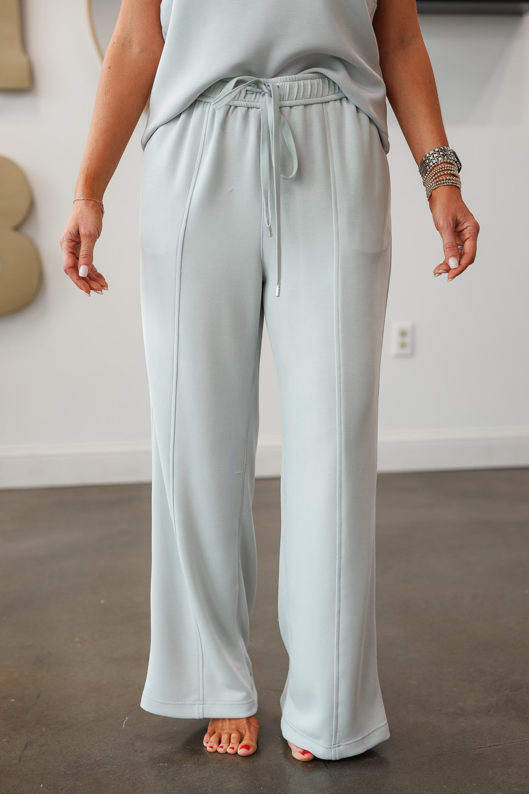 Soft Modal Pants - Blue Fog