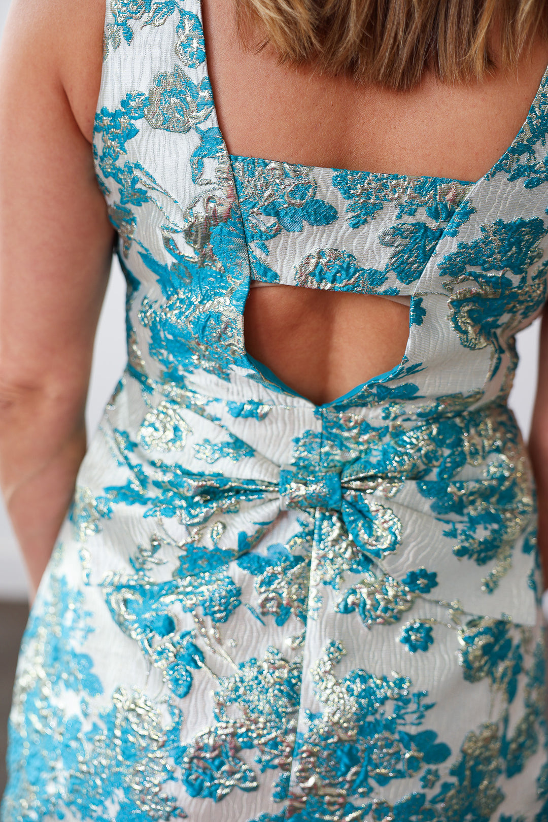 blue jacquard mini dress Midnight Blue Floral Jacquard Mini Dress - All Dresses