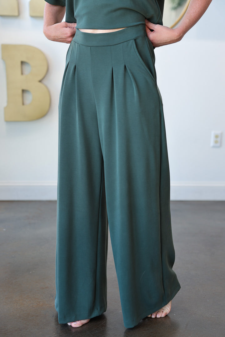 Wide Leg Pants - Green