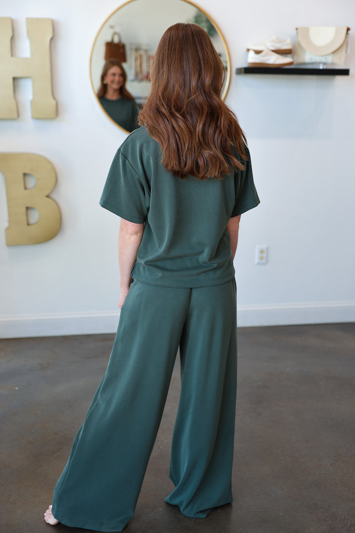 Wide Leg Pants - Green
