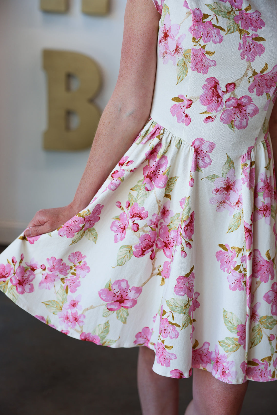 Floral Denim Dress