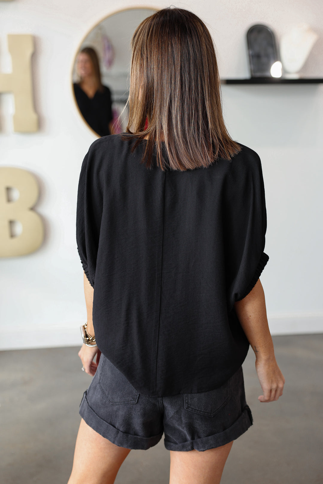 Braided Detail Top - Black