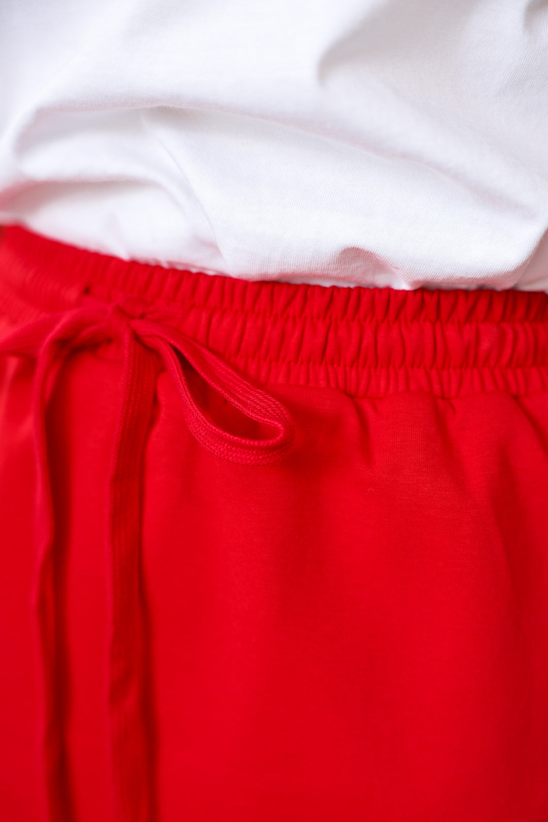Scalloped Hem Skirt - Red