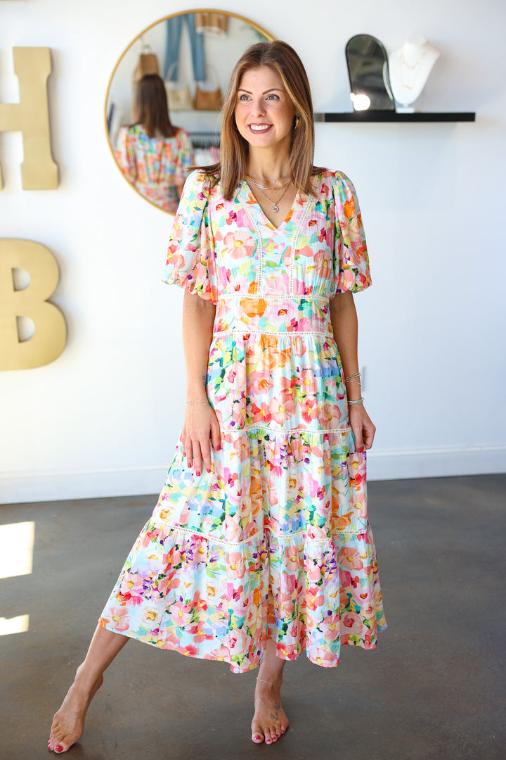 Tiered Floral Dress