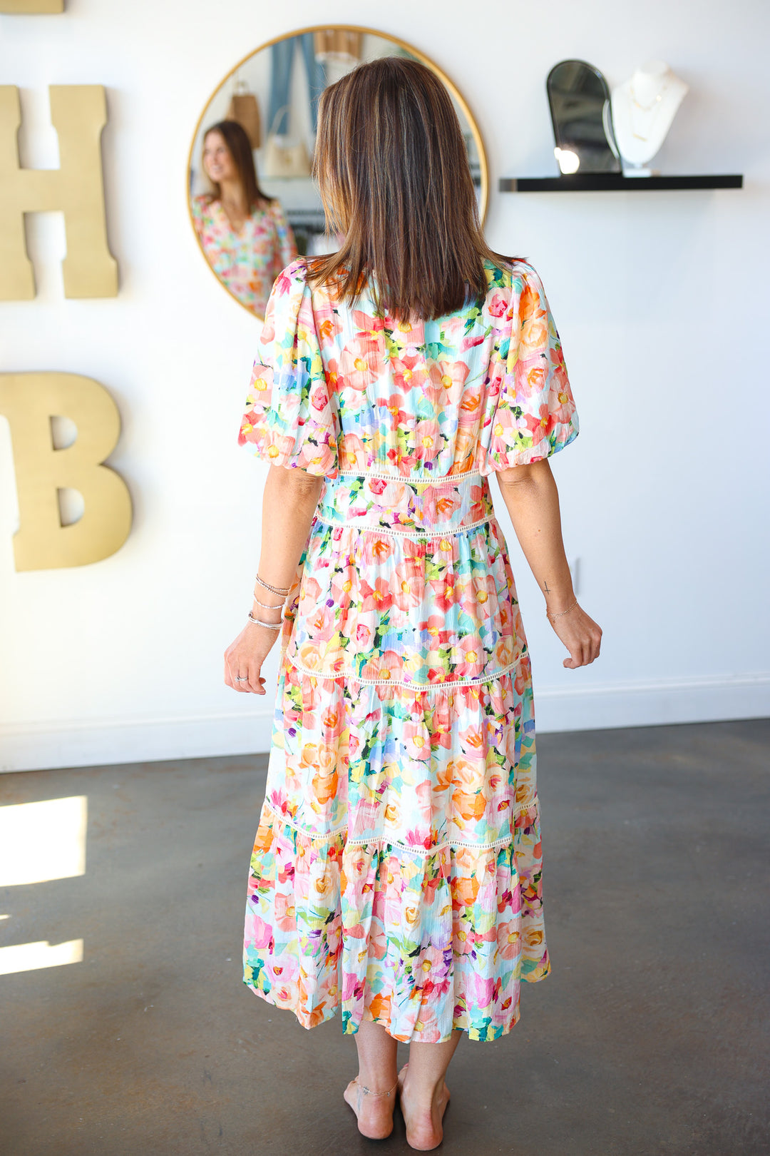 Tiered Floral Dress