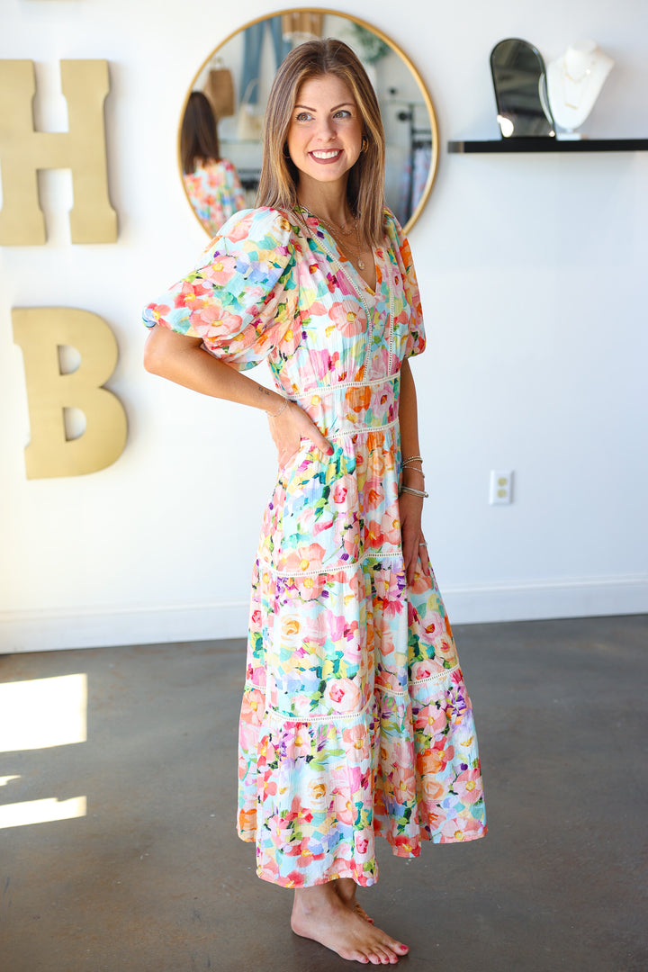 Tiered Floral Dress