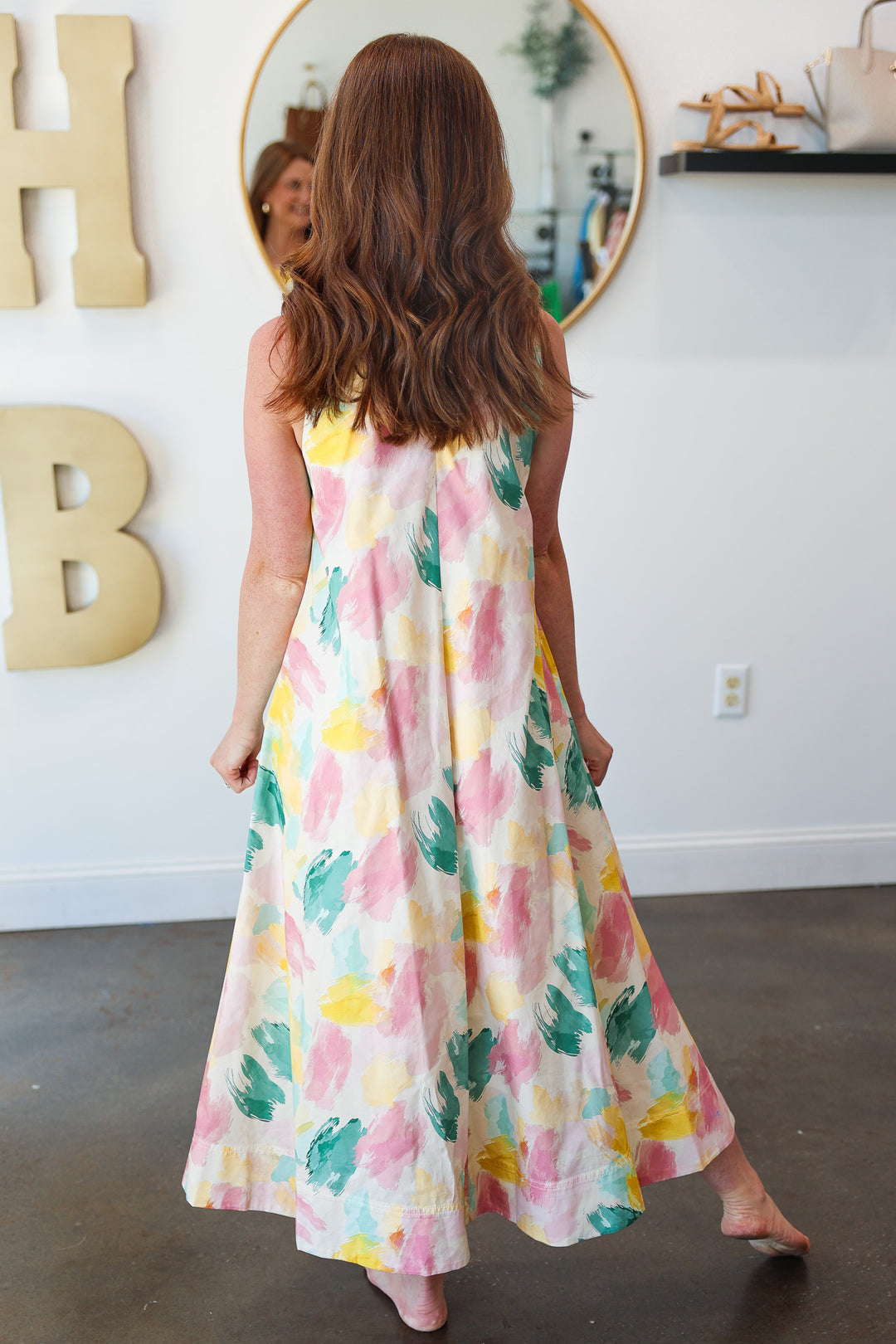 Watercolor Midi Dress