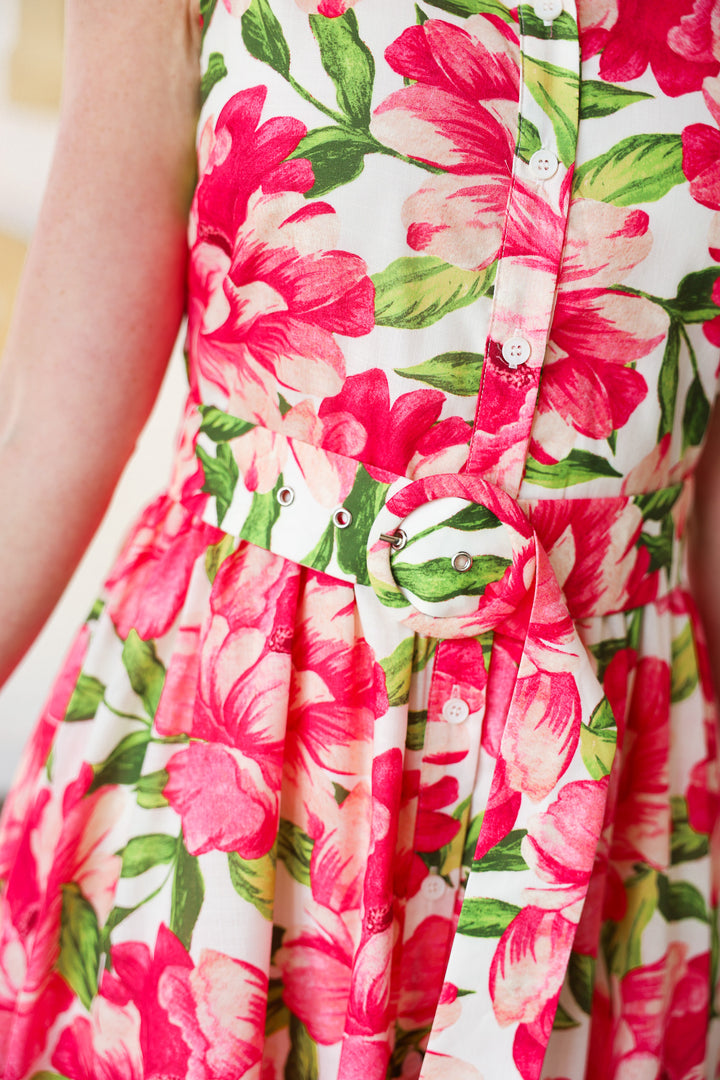Belted Floral Maxi Dress