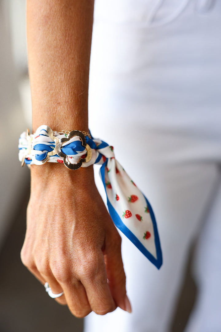 Scarf Bracelet - Strawberry