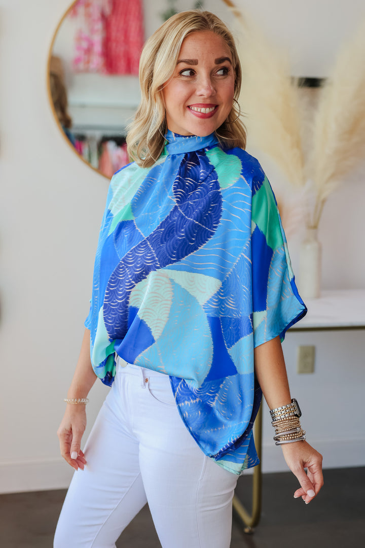 Abstract Cape Top - Blue