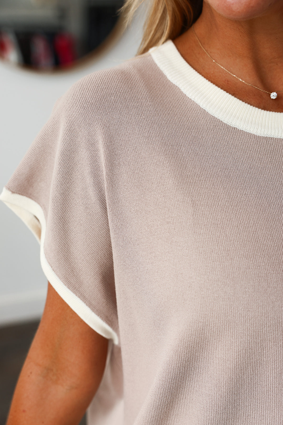 Relaxed Knit Top - Taupe