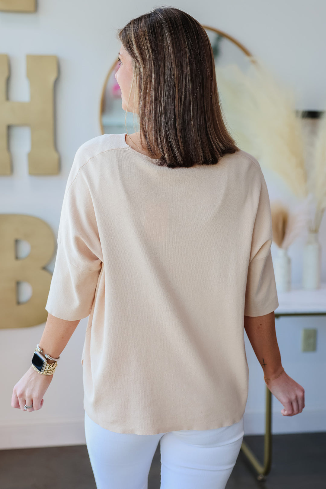 Oversized Knit Top - Taupe