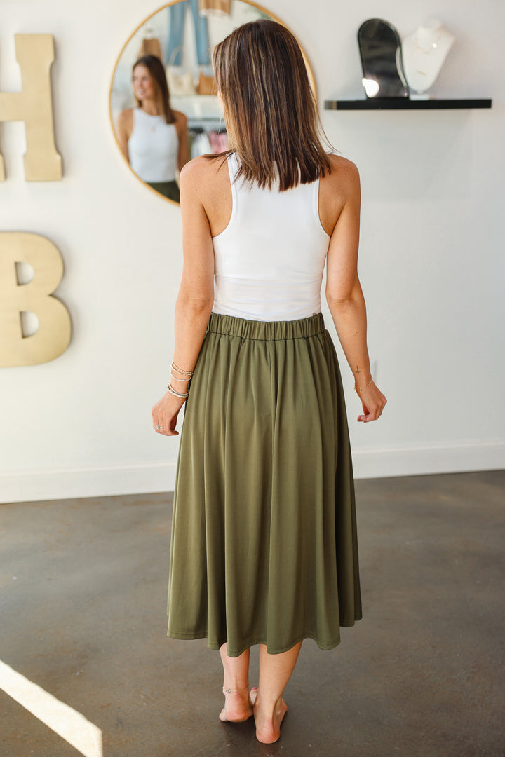 Flowy Skirt - Olive