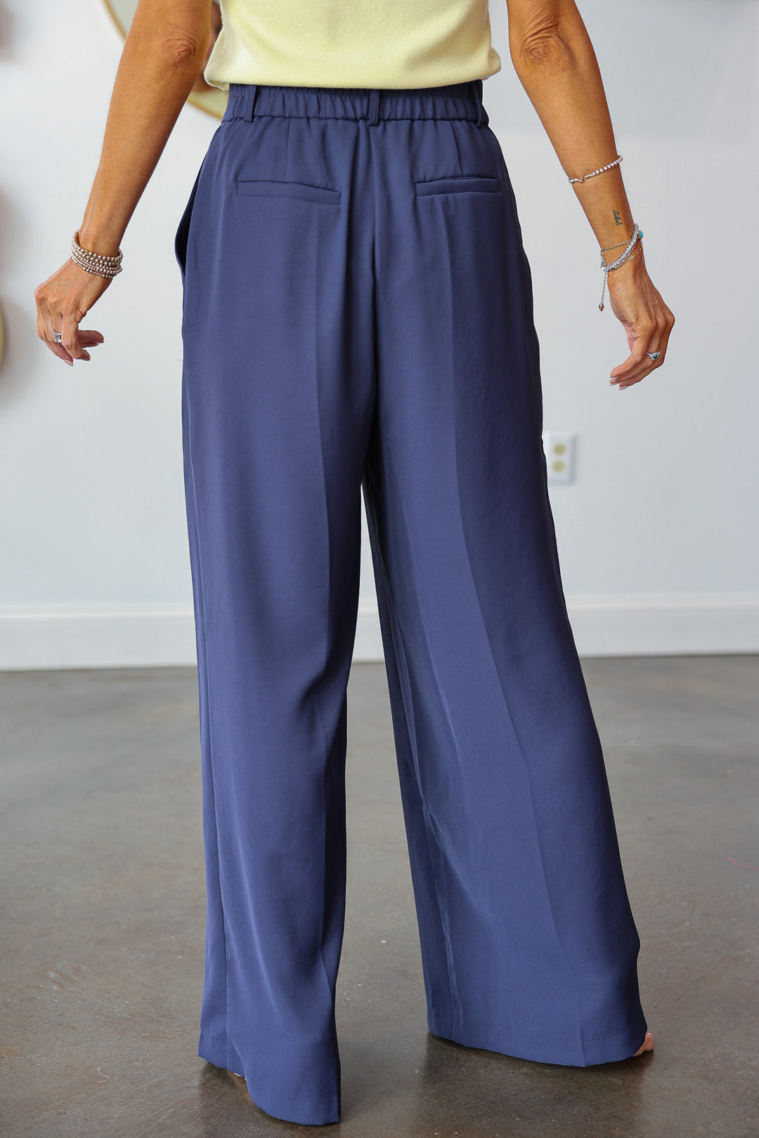 High Waisted Pants - Navy