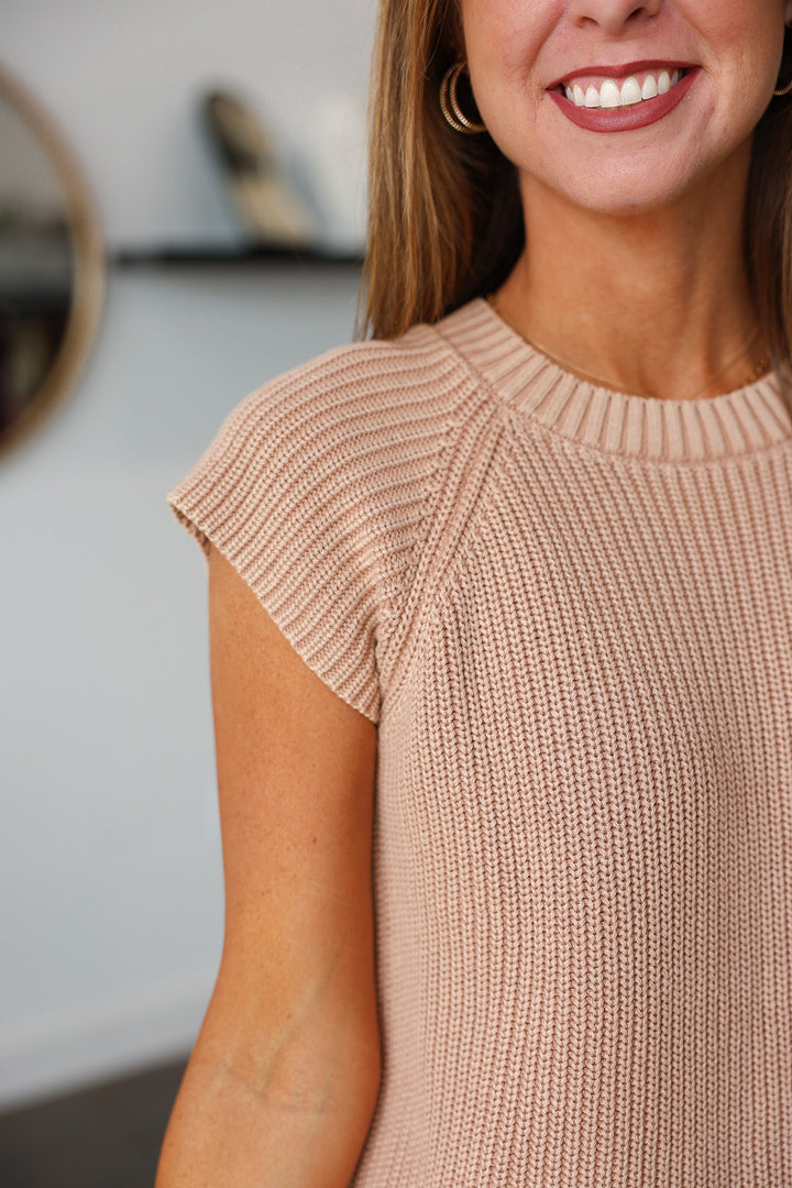 Textured Knit Top - Rose