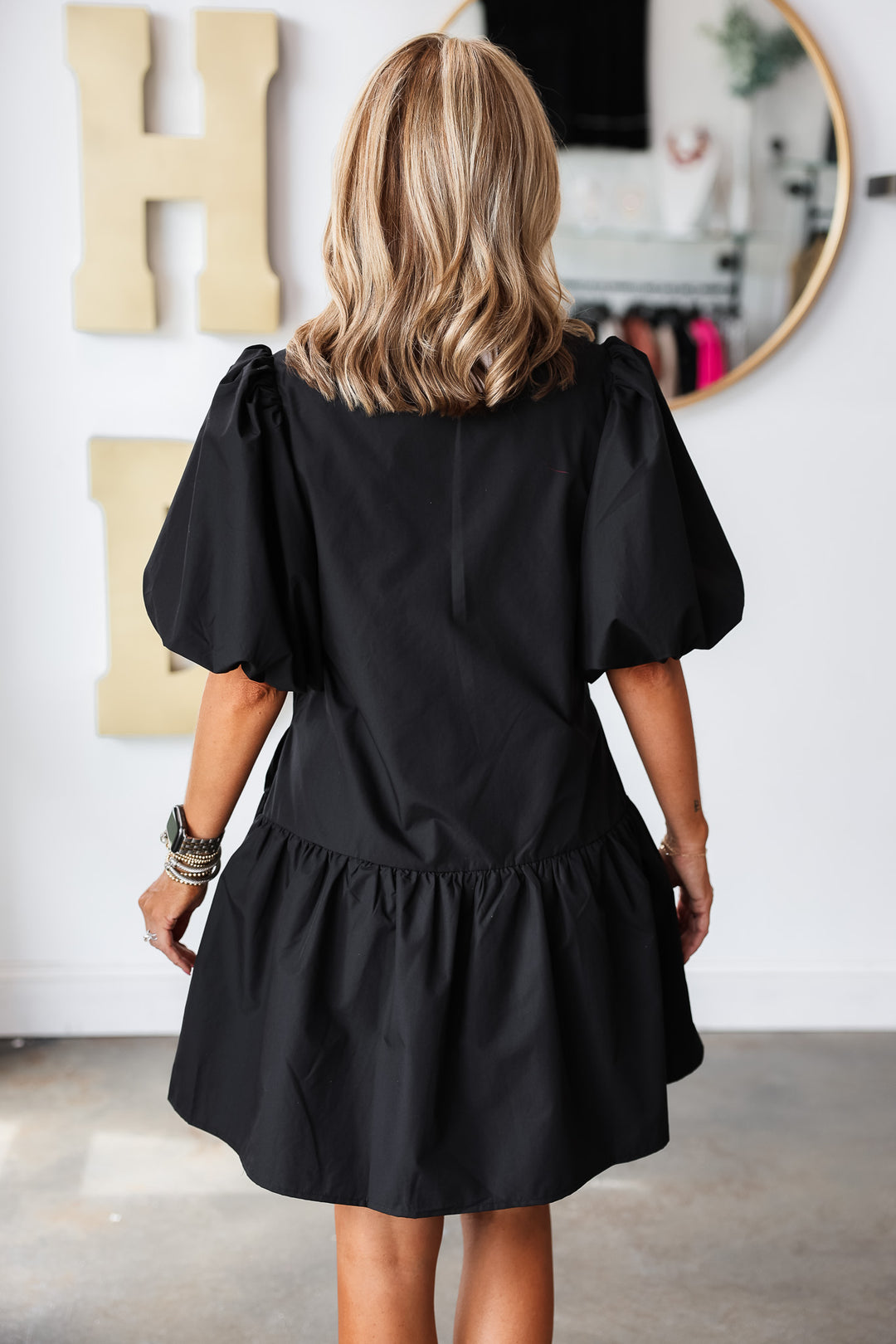 Drop Waist Dress - Black