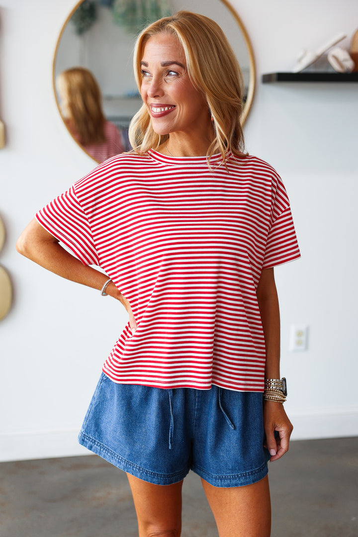 Striped Tee - Red/White