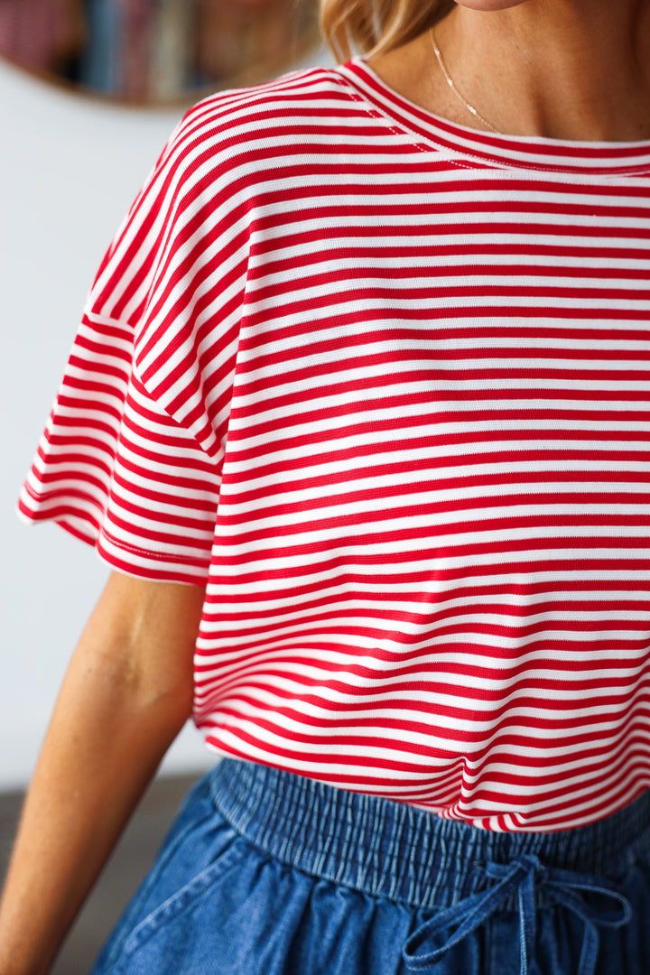 Striped Tee - Red/White