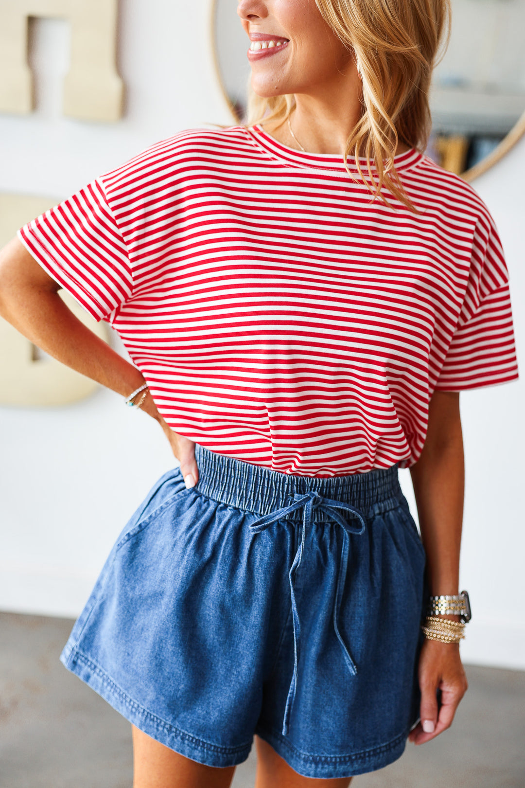 Striped Tee - Red/White