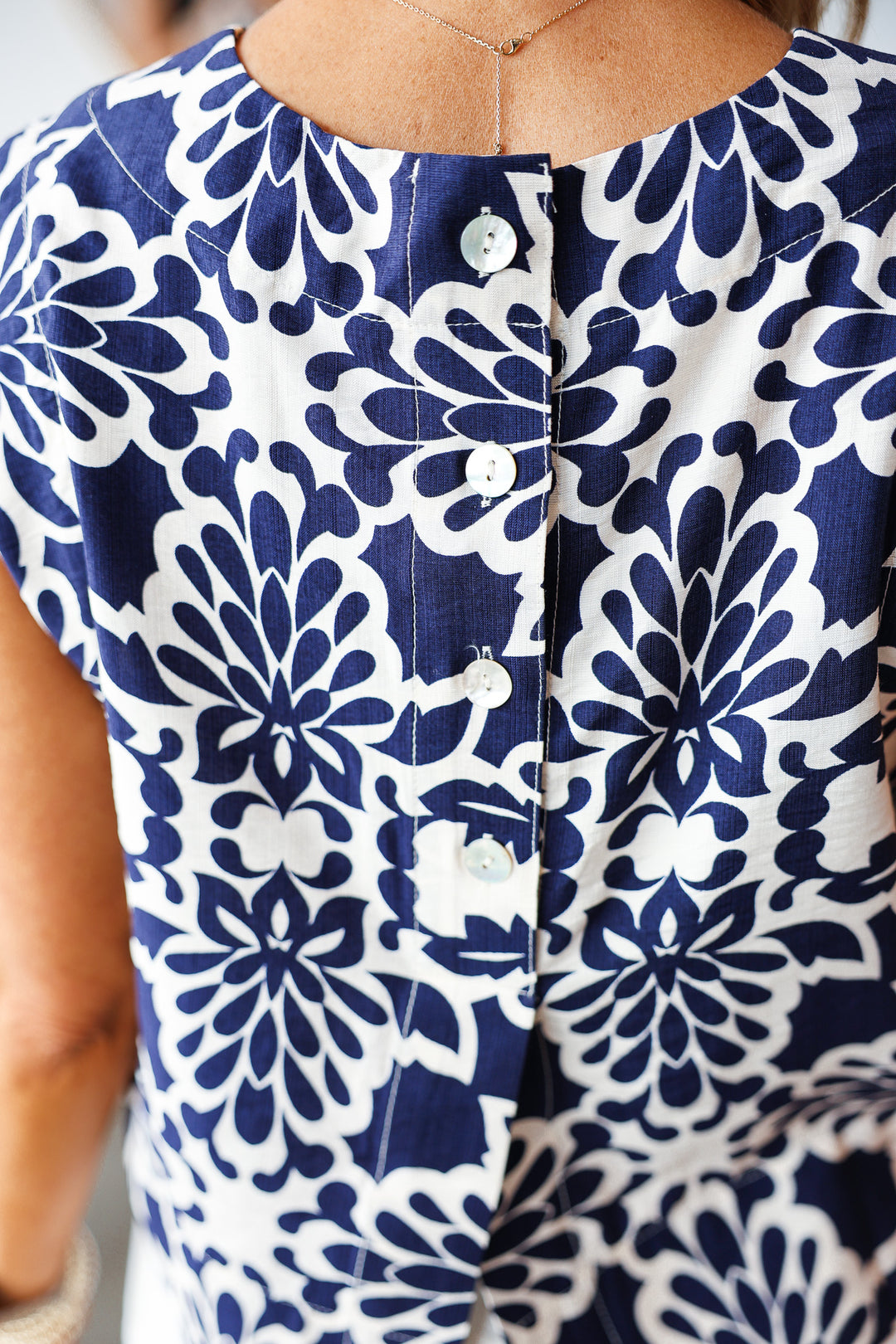 Printed Tank - Navy