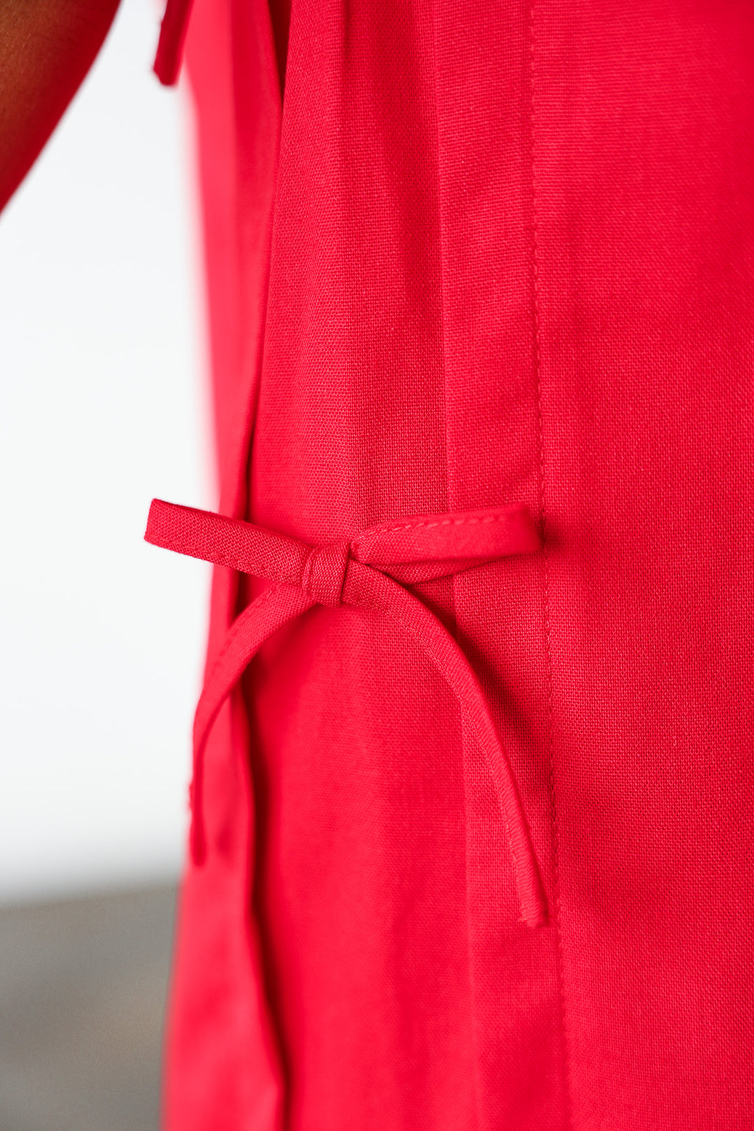 Side Bow Mini Dress - Red