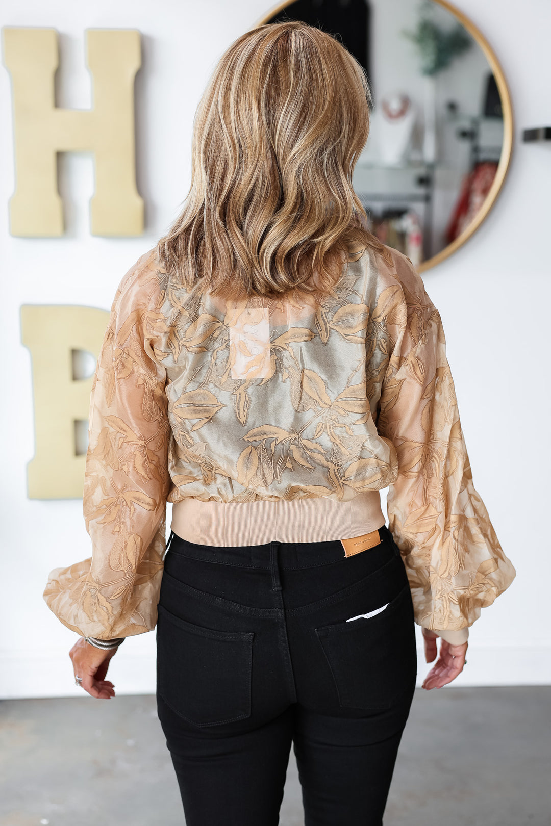 Burnout Bomber Jacket - Taupe