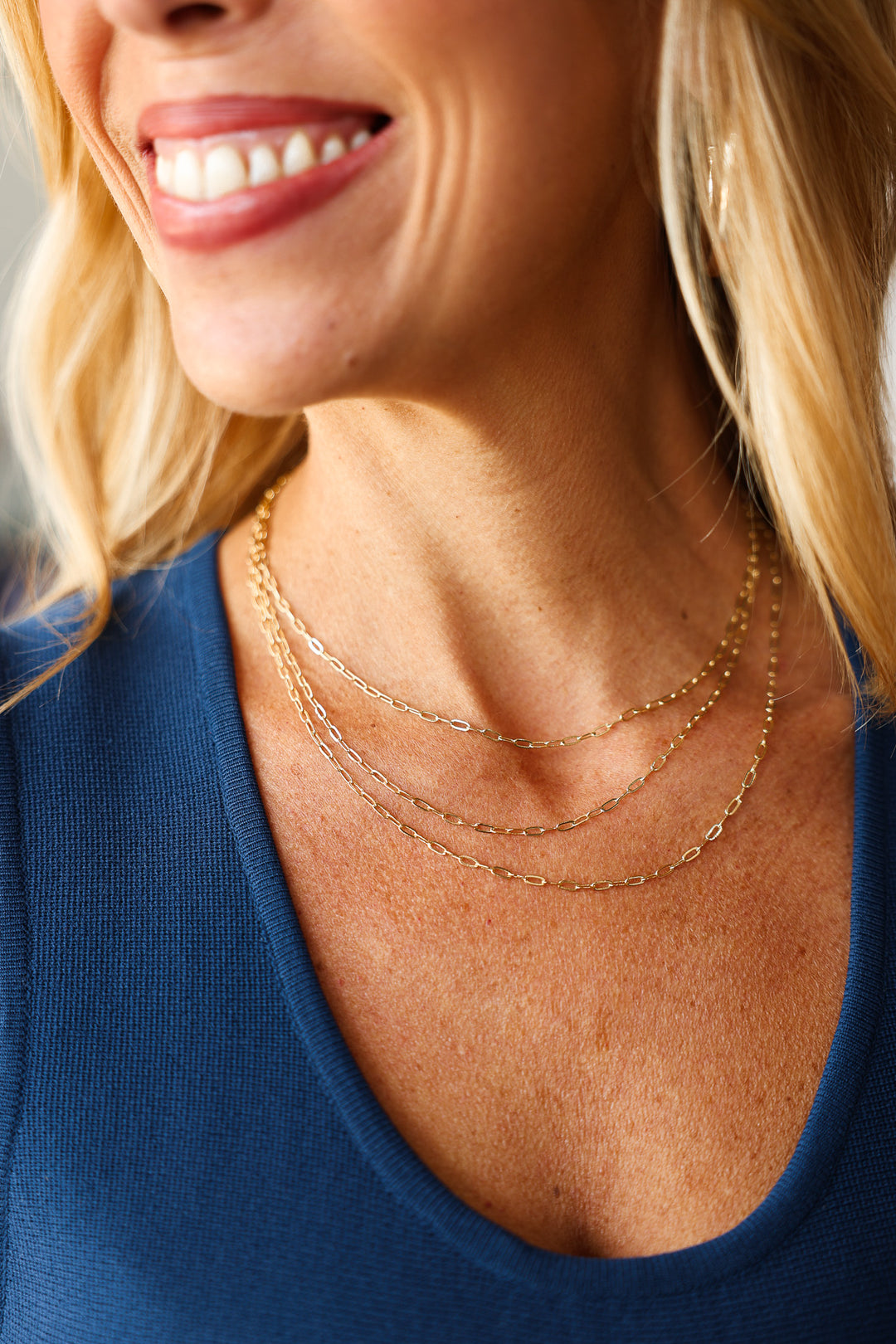Layered Chain Necklace - Gold