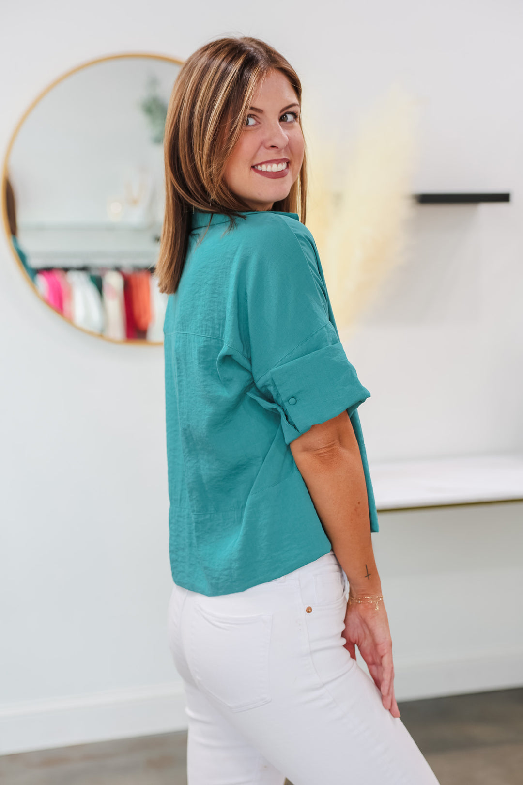 Collared Top - Teal