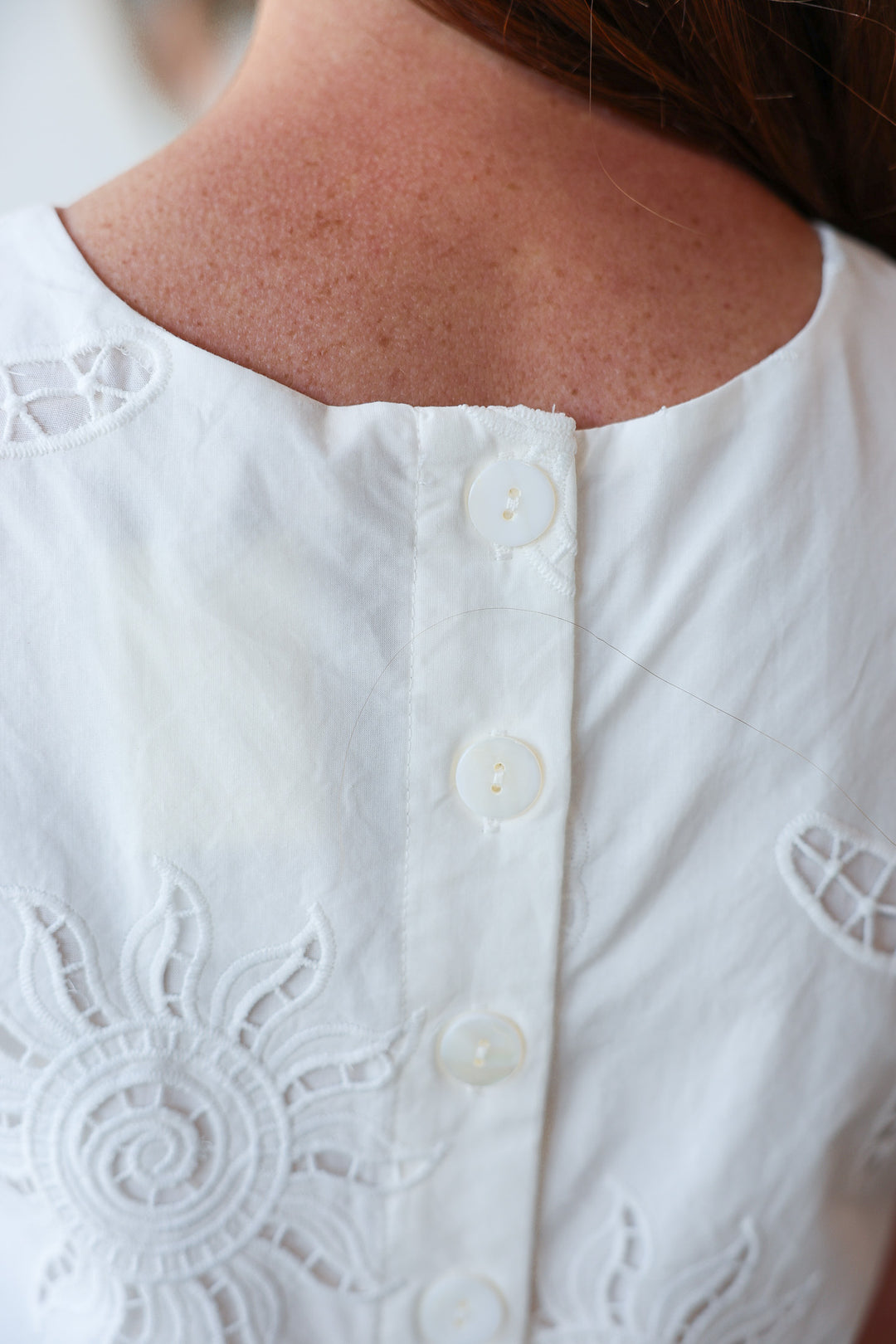 Embroidered Tank - White