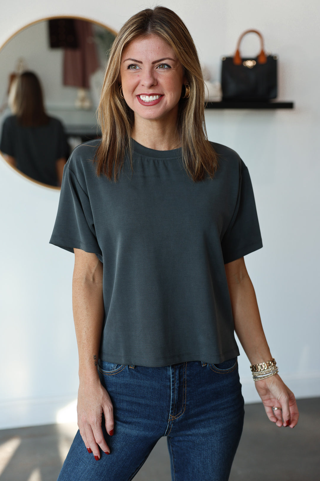 Boxy Tee - Charcoal