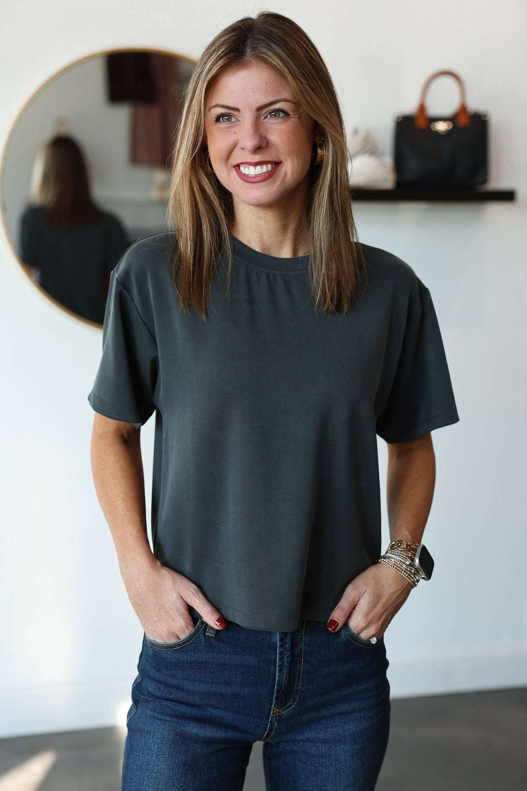 Boxy Tee - Charcoal