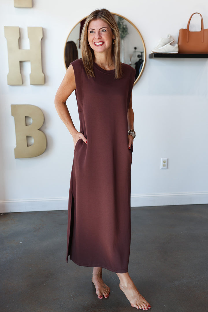 Shift Maxi Dress - Brown